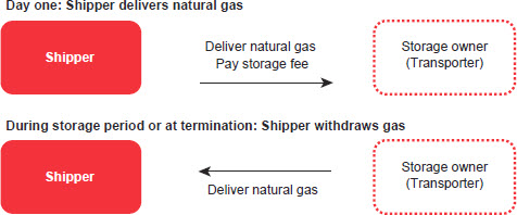 Figure 5-1 Basic physical natural gas storage arrangement